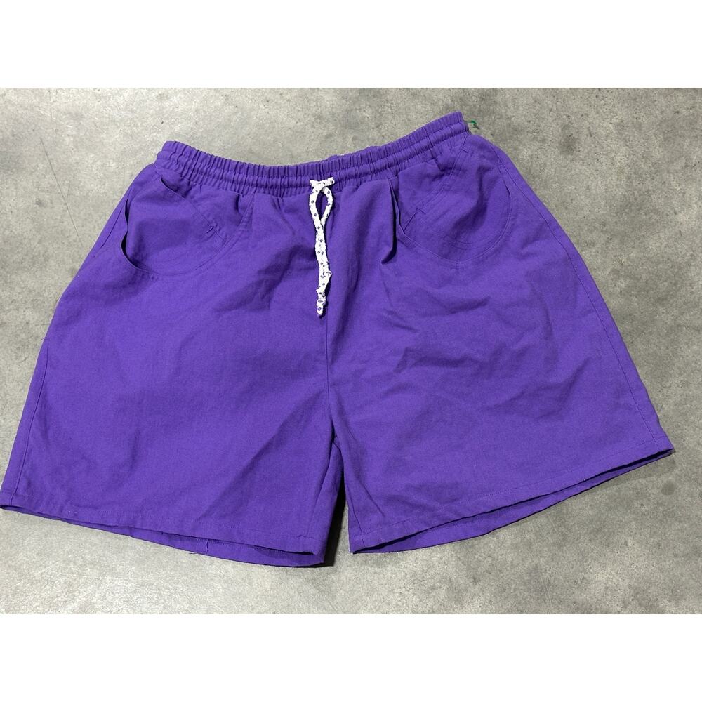 80s Victoria Harbor, Shorts, Purple, Size M, Summer, Quick Dry, Casual, ~ 26012